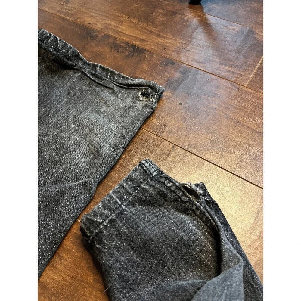 Rocawear Mens Gray Wash Straight Boot Cut Jean Distressed Size 36